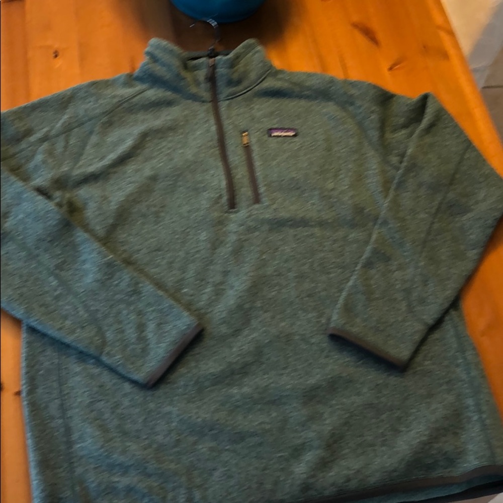 Patagonia men’s forest green long-sleeve pullover